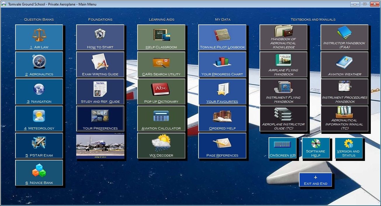 Tomvale Aviation Pilot Ground School Software Preferences - Font